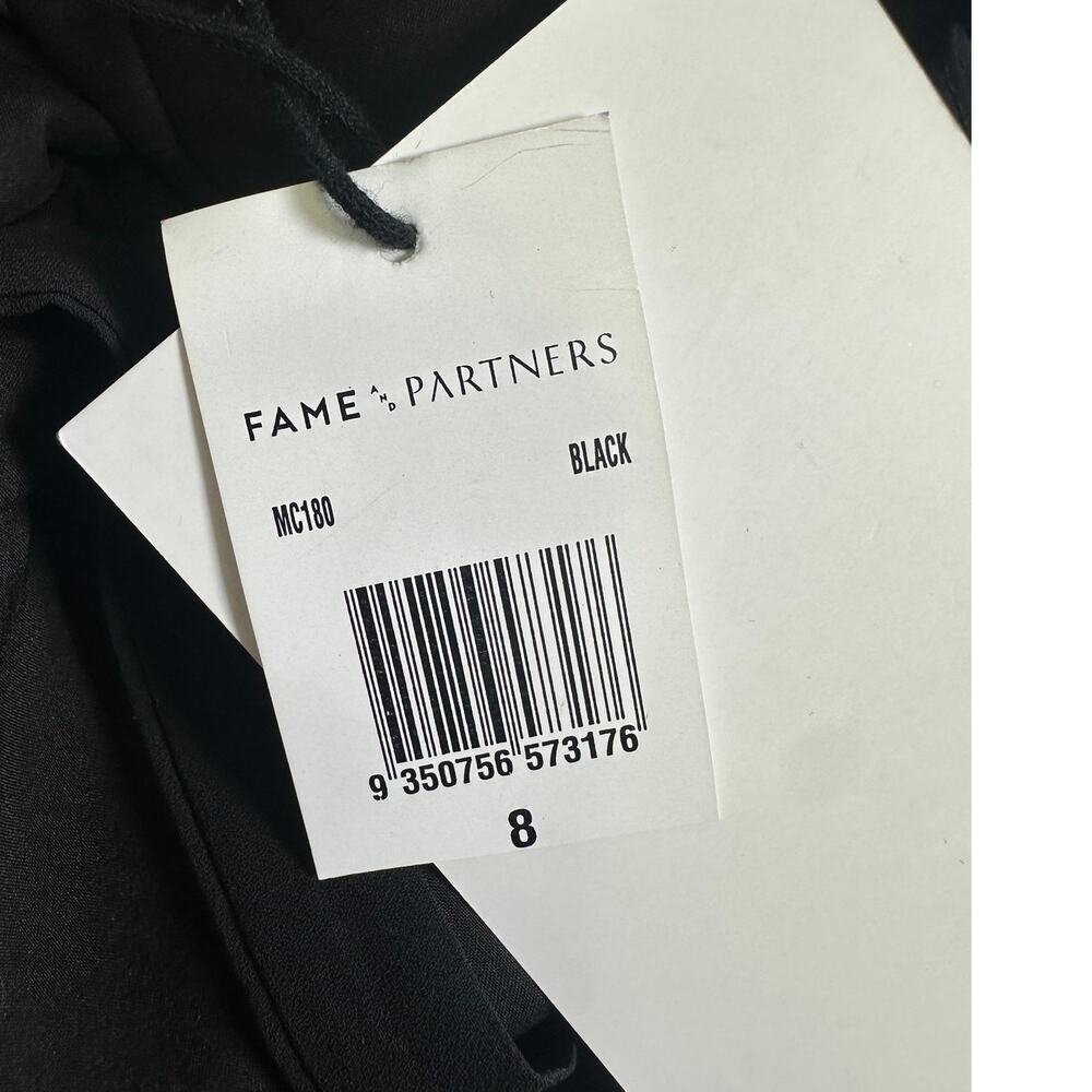 Fame and Partners MC180 Black Lace Bodice Maxi Dress Size 8 V Neck Formal NWT - Picture 10 of 13